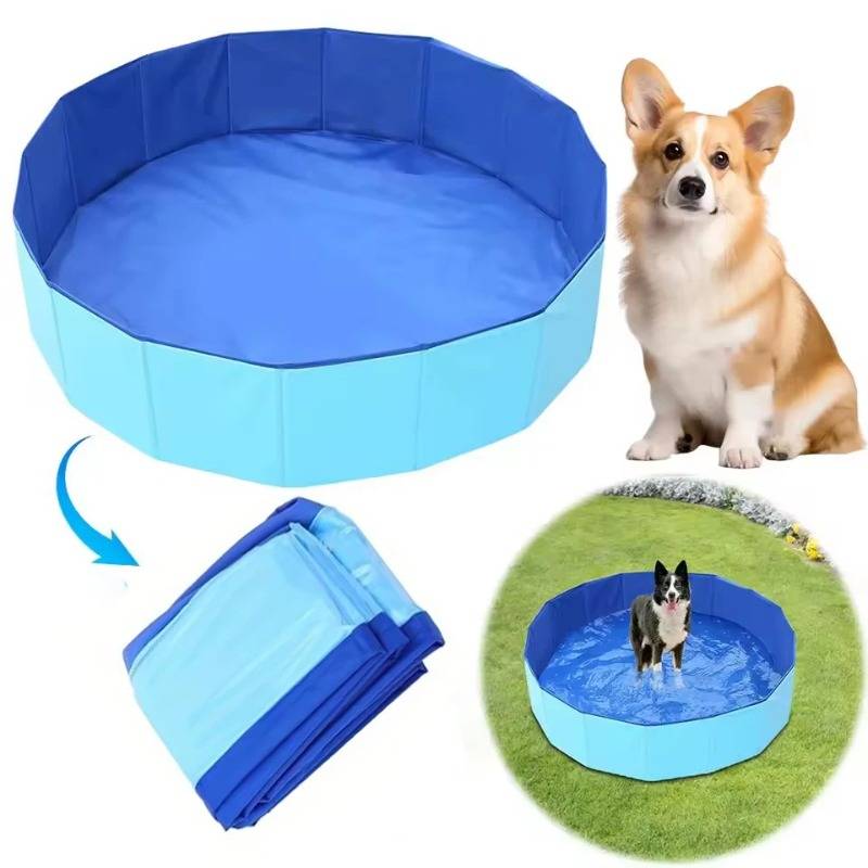 Portable PVC Pet Swimming Pool Foldable Summer Swimming Pool Outdoor Non-slip Pet Bath Pet Cleaning Water Basin Pet Supplies