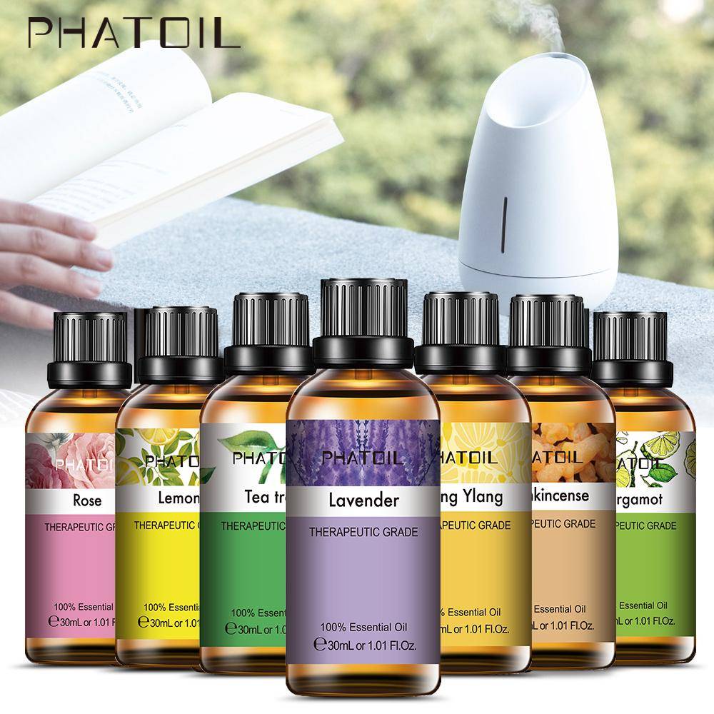 PHATOIL 30ML Eucalyptus Jasmine Rose eterisk olja för stresslindring Hudvård Lavendel eterisk olja för torr hud och irritation Hjälp att sova