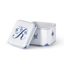 Royal Copenhagen Alfabet Bonbonniere - R - B 7 x H 7,2 x L 7 cm - Porcelæn - Hvid