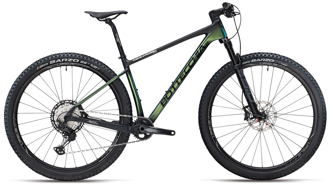 Bottecchia Aquila Rossa EVO 2024 - Shimano XT 12sp - DRC Shimano MT 410 BOOST - 094 / 40 / C7 nero opaco verde oro glosssy