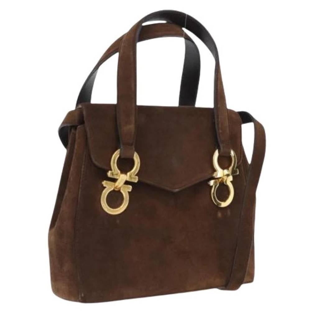 Salvatore Ferragamo Pre-owned - Pre-owned Handväska i mocka Vintage - Dam - ONE Size - Mocka