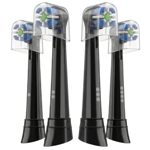 4 tandborsthuvuden kompatibla med Oral-B iO 2-10-serien, Svart, Jec-B