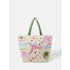 Accessorize Accessorize Tropical Embroidered Tote Beach Bag