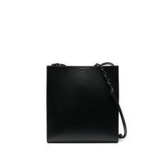 Jil Sander - axelväska med präglad logotyp - herr - kalvskinn/nappaskinn - one size - Svart