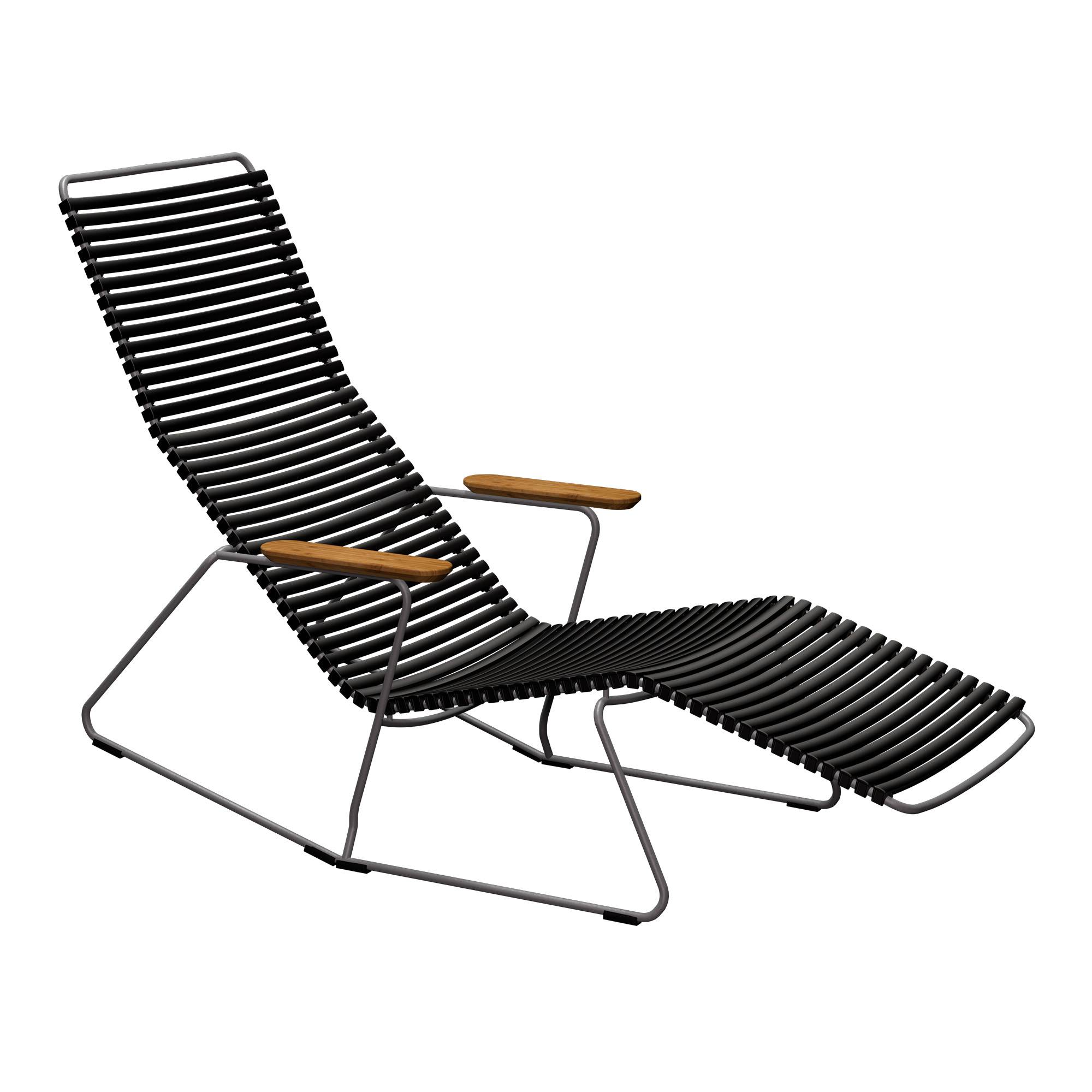 Houe - CLICK Sunrocker - Black - Solstolar - Henrik Pedersen - Metall/Trä/Plast