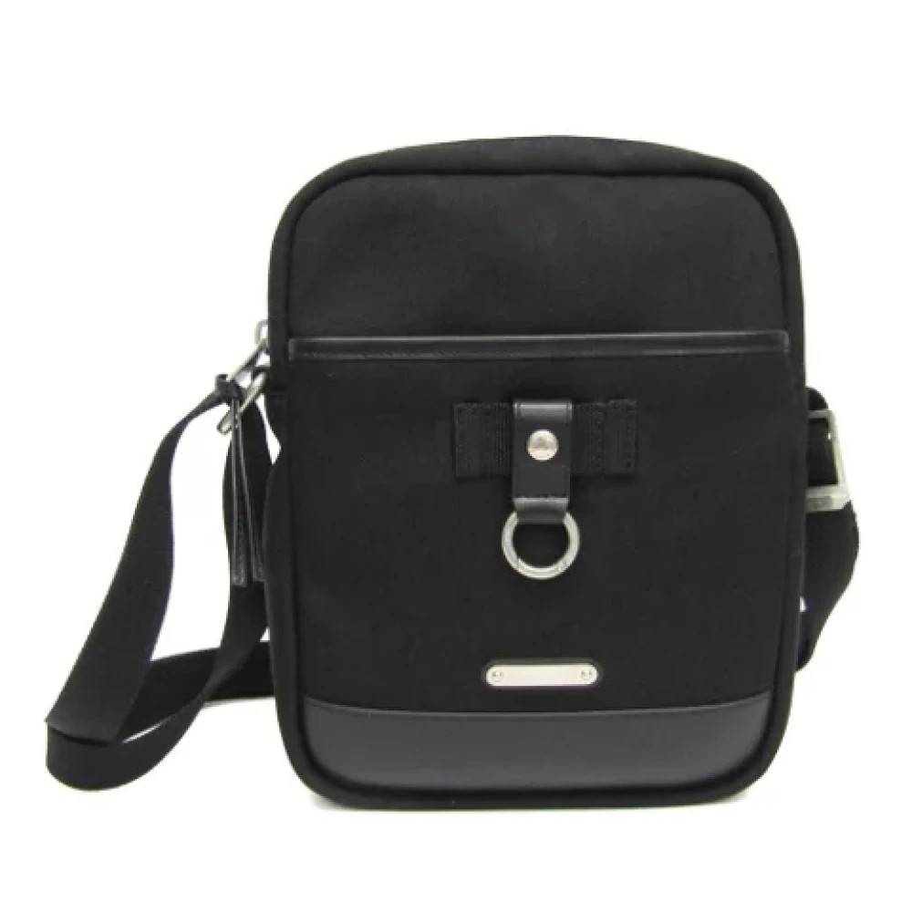 Saint Laurent Vintage Pre-owned Canvas skuldertasker - Vintage - Dame - Sort - ONE SIZE - Uld