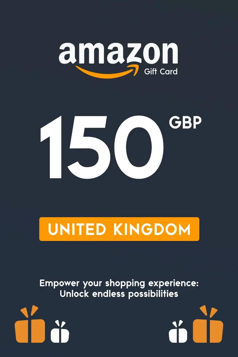 Amazon £150 GBP Gift Card (UK) - Digital Code