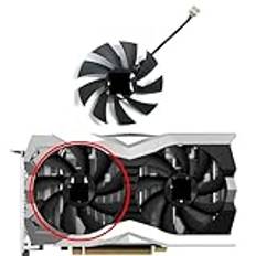 QKFTCSDW 2 st 87 mm 4PIN GA92A2H GTX 1660 GPU-fläkt kompatibel med RTX 2060 2070 Super Mini GTX GTX 1660 1660Ti grafikkylfläkt (G)