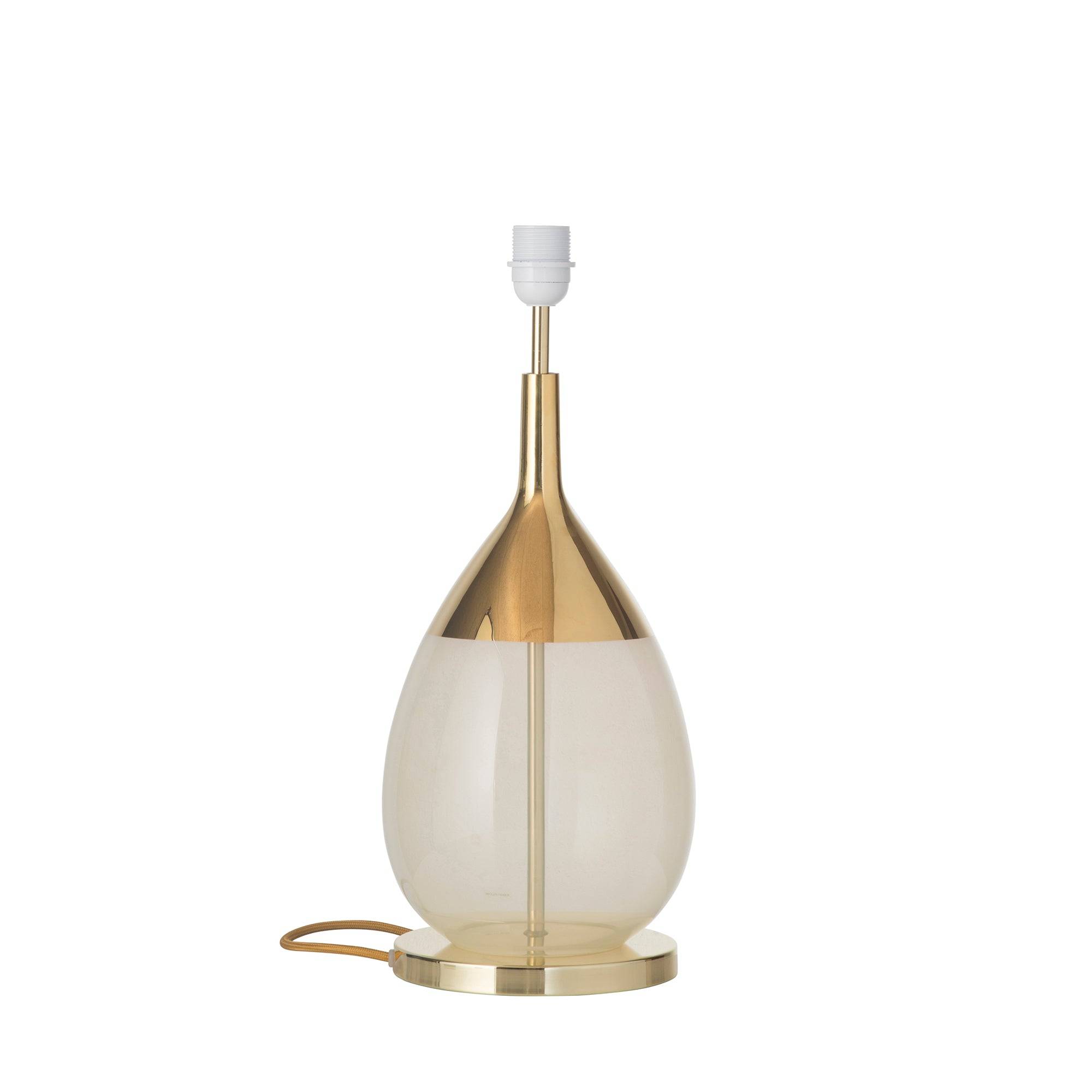 Lute Table lamp base M Alabaster Gold