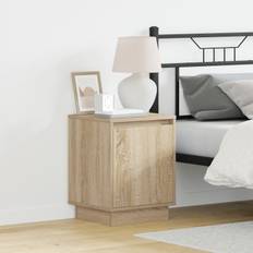 Sengeborde med led-lys 2 stk sonoma eg 39x34,5x50 cm