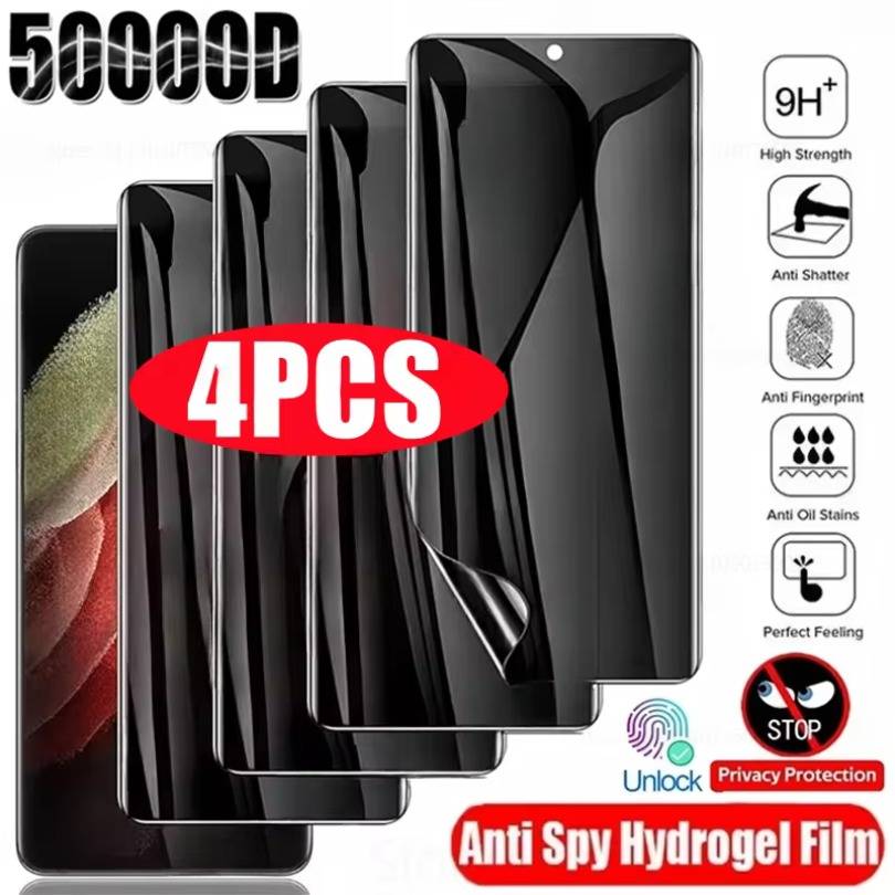4Pcs Front Privacy Hydrogel Film For Samsung Galaxy S23 S22 FE S25 S24 S23 S22 Ultra Plus Anti-spy Screen Protector