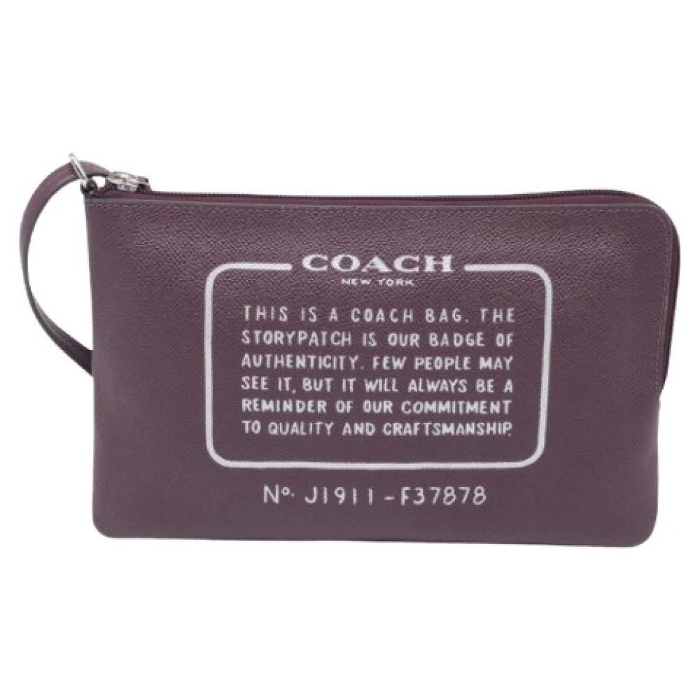 Coach Pre-owned Pre-owned Læder Clutch - Vintage - Dame - Lilla - ONE SIZE - Læder