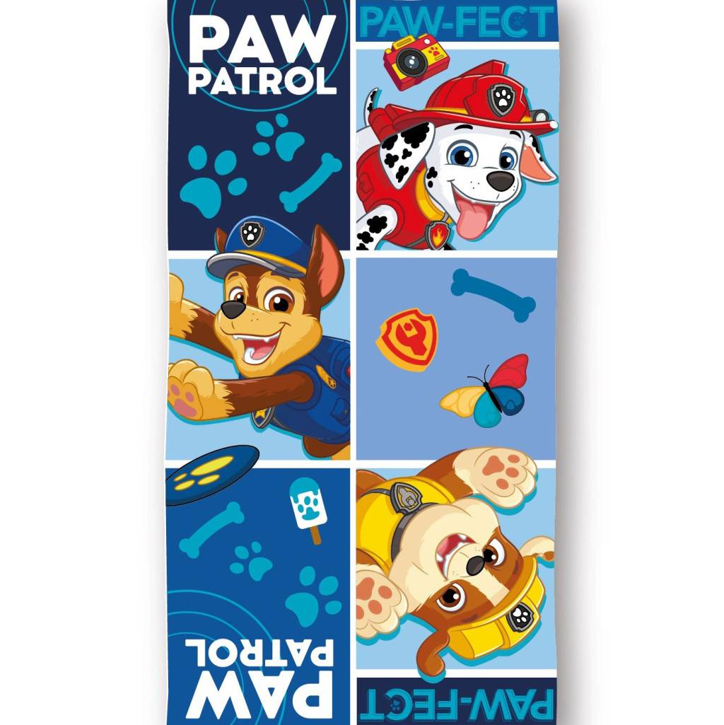 Paw Patrol Paw-fect badhandduk, strandhandduk 70x140 cm