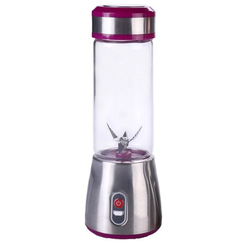 Mini elektrisk usb uppladdningsbar bärbar mixer smoothie maker juicepress kopp shaker squeezer citron frukt apelsin juice extractor - Lila