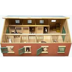 Kids Globe Hestestald Med 7 Bokse Bondegård og Dyr 610595