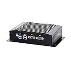 Fanless Industrial Computer, IPC, Mini PC, Windows 11 Pro or Linux Ubuntu, Intel N100, HUNSN IM12, AC WiFi, BT, 4 x USB, 2 x COM, 2 x LAN, DP, 2 x HDMI, 16G RAM 512G SSD