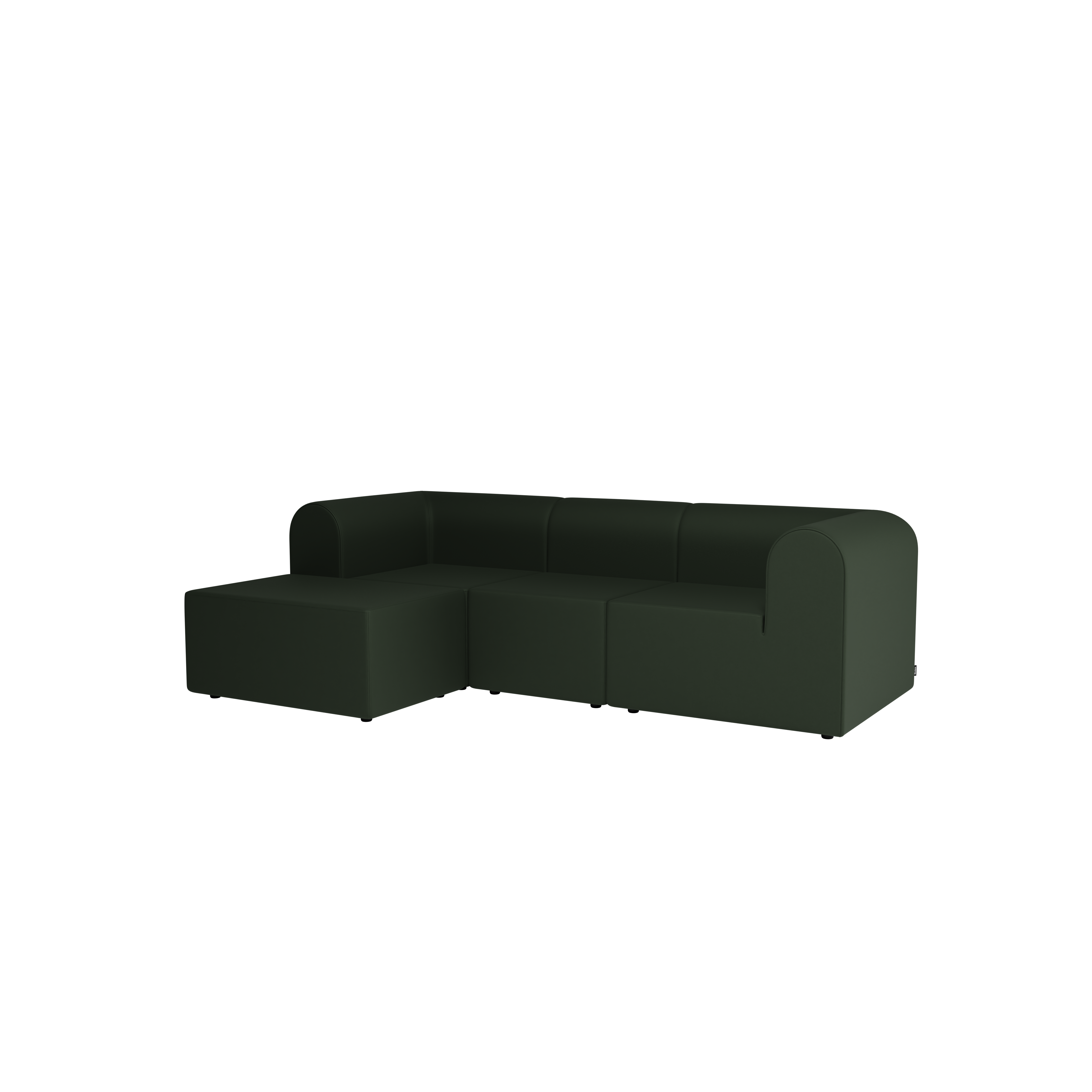 Paradigm 3-personers sofa med pouf venstre fra Montana Steelcut 975 - Jacobsen Plus
