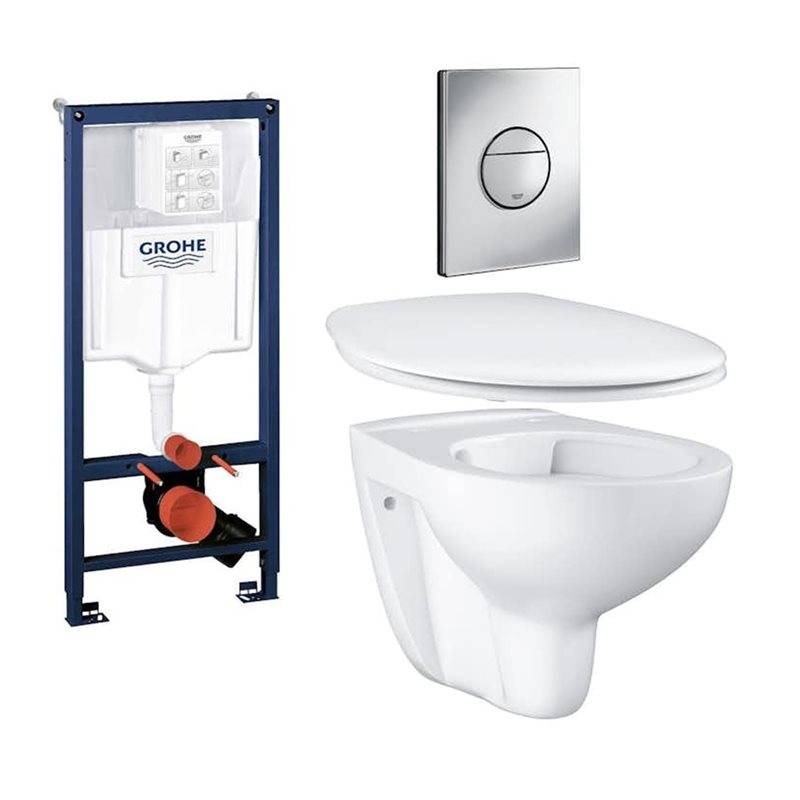 Vägghängd Toalettstol Grohe Bau Ceramic 39427 Komplett