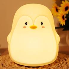 Söt pingvin nattlampa barnlampa, 7 färger ändrande pingvinljus, USB-uppladdningsbar nattlampa vallampa, nattlampor för babygåvor nyfödd Kawaii sovrum dekor bebisar flicka söt rum dekor