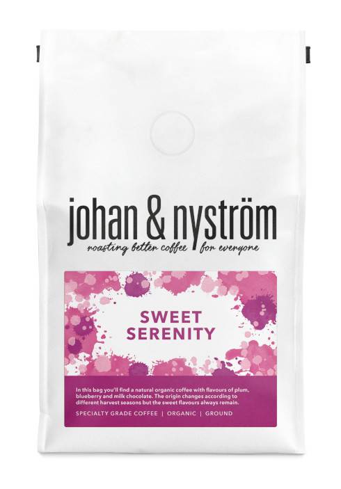 Johan & Nyström Sweet Serenity Ekologiska SE-EKO-01 ljusrostat bryggmalet kaffe 250g