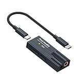 Fosi Audio DS1 DSD512 HiFi USB C DAC ES9038Q2M Mini Audio Hörlursförstärkaradapter Stöder 32bit/768kHz med 3,5 mm och 4,4 mm dubbla hörlursutgångar Kompatibel med smartphones/laptop/PC/musikspelare