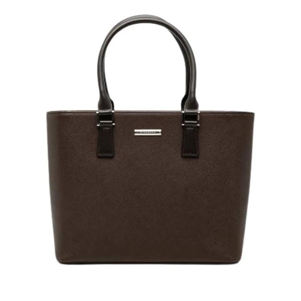 Burberry Vintage Pre-owned Læder Tote Bag - Vintage - Dame - Brun - ONE SIZE - Læder