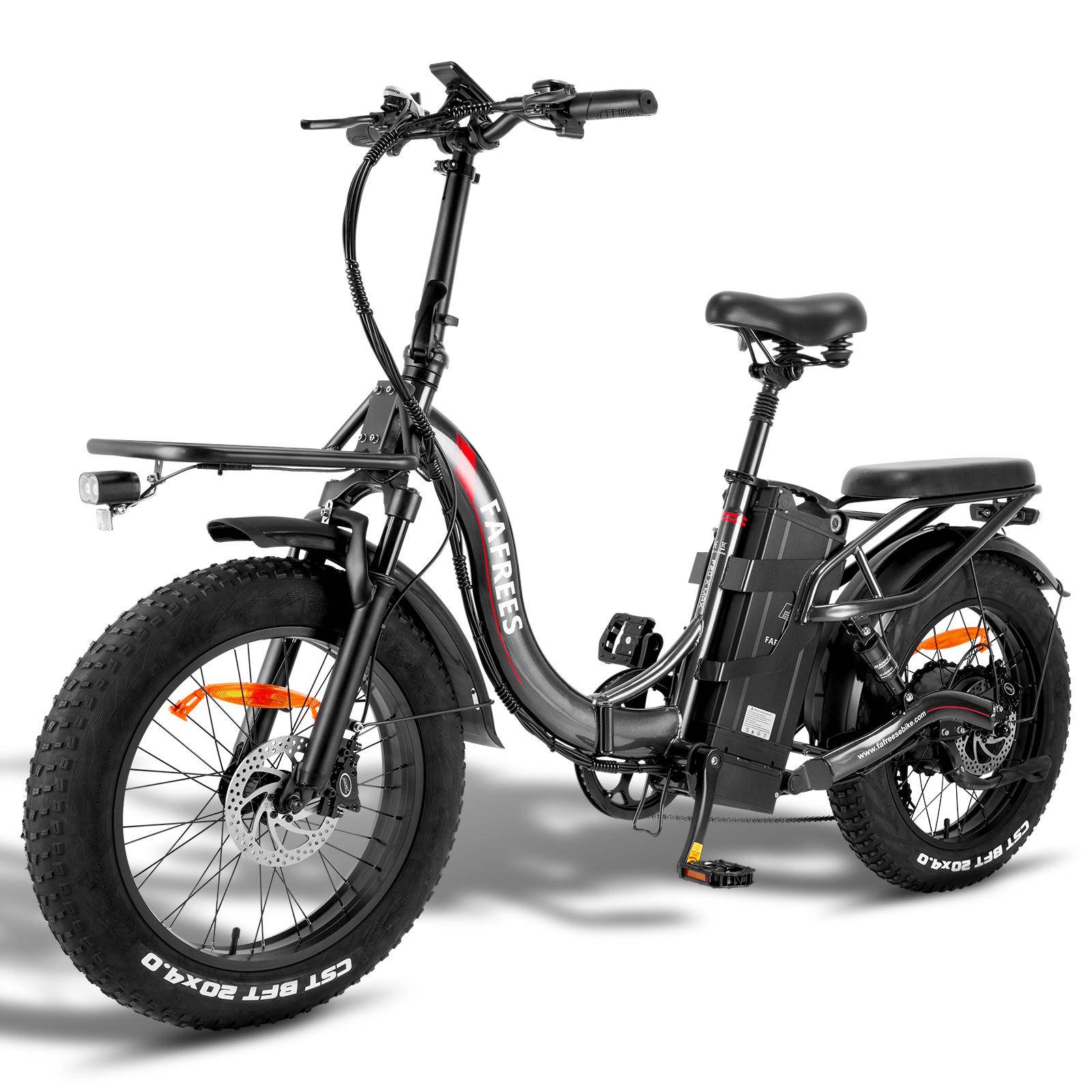Fafrees F20 X-Max Electric Bike 20*4.0 inch Fat Tire 750W Brushless Motor E-Bike 48V 30AH Battery 25km/h Max Speed 200km Range grå