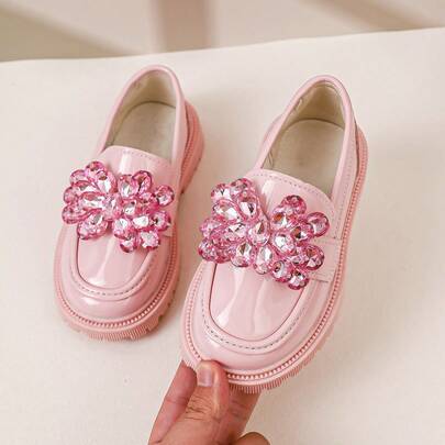 1 par flickors skor, små flickors skor, eleganta flickors skor, skolskor, flickors skolskor, tillbaka till skolan, svarta loafers, barnloafers i akade - Rosa (EUR34,EUR35,EUR36,EUR37,EUR26,EUR27,EUR28,EUR29,EUR30,EUR31,EUR32,EUR33)