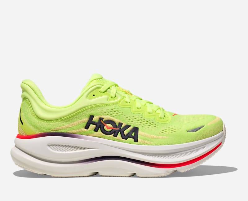 HOKA Bondi 9 Schuhe für Herren in Neon Yuzu/Sunlight Größe 42 2/3 | Straße