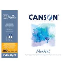 Akvarellblock A4 Kallpressat 12 ark 300g Canson Montval