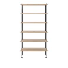 Carl Hansen - BM0253 79 x 156 cm, Vitoljad Ek - Hyllsystem - Børge Mogensen - Träfärgad - MDF/Metall/Trä