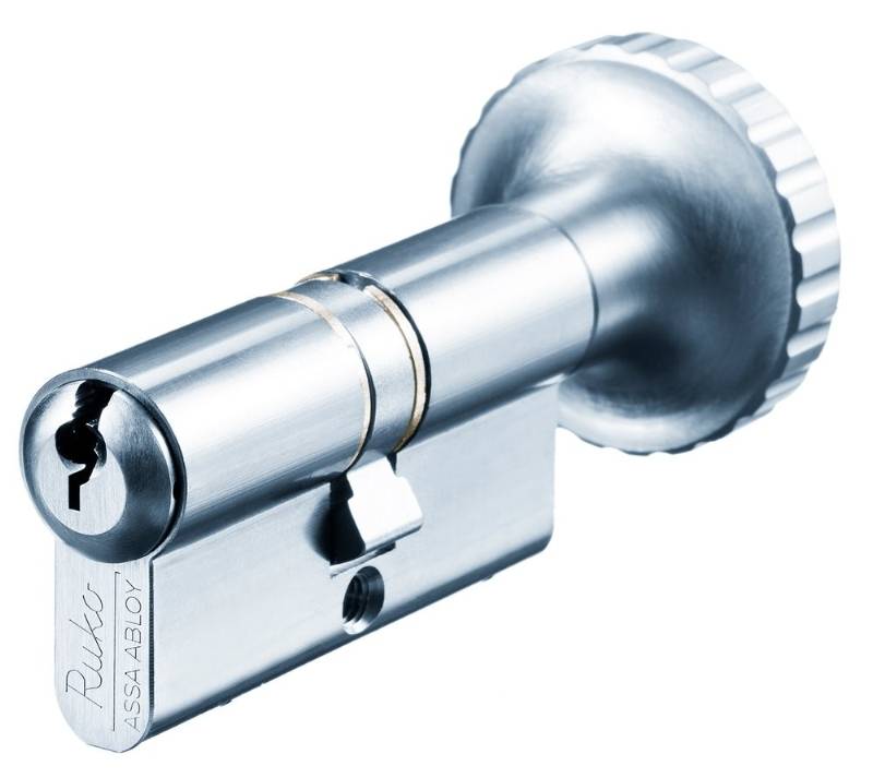 Assa Abloy Ruko cylinder RD1602 Rustfrit look +30c+40k