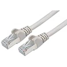 PremiumCord nätverkskabel, Ethernet, LAN & Patch-kabel Cat6, 1 Gbit/S, FTP-skärm, AWG 26/7, 100% Cu, snabb flexibel och robust RJ45-kabel, grå, 1 m