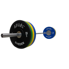 Argos Fitness - Competition skivstångsset 120 kg (Val av lås: Behåll fjäderlås, Val av skivstång: Behåll standard 220 stång) - Gympaket