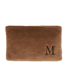 Max Mara Monogrammed teddy cushion - brown