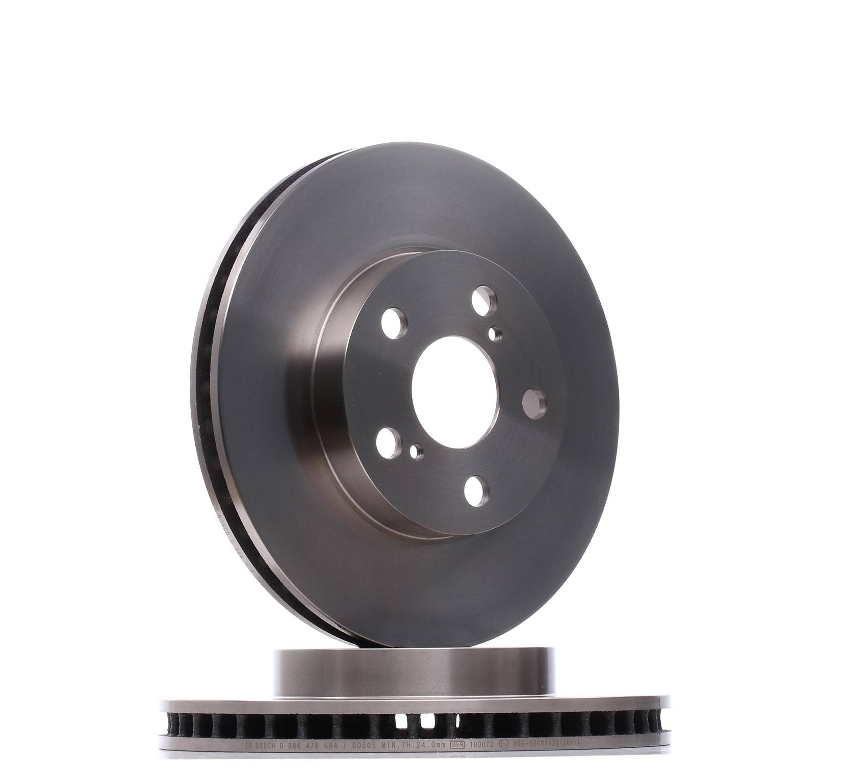 BOSCH Bromsskiva TOYOTA 0 986 478 584 4351220701,4351221010,4351220450 Bromsskivor 4351220470,4351220490,4351220580,4351220700,4351232301,4351220480