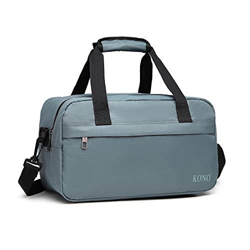 Kono handbagage under sätet, bagage, bärväska, resväska, ultralätt, 35 cm, 250 gram, 14 liter med axelrem, Grå, 35cm (W) * 20cm (H) * 20cm (D),