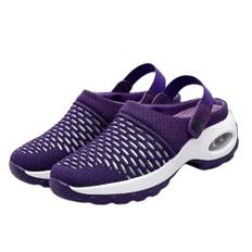 Dam orthopedic Clogs med valvstöd, luftkudde nät slip-on Shoes, utomhus promenadsneakers sandaler, lila, 36 EU