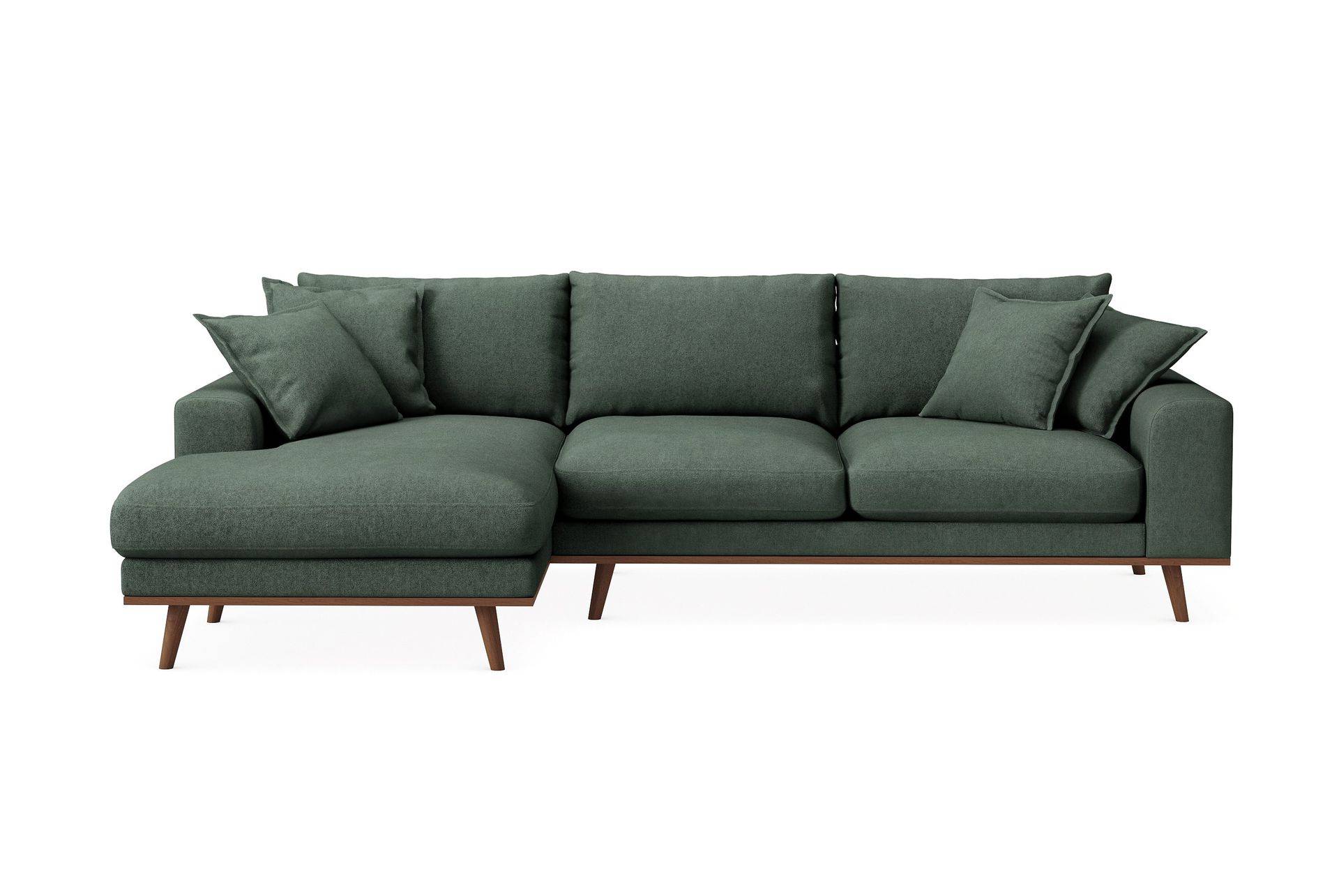 Scandinavian Choice Copenhagen Premium 4-sits Vänstervänd L-formad Djup Divansoffa i Tyg - Grön Divansoffor & schäslongsoffa