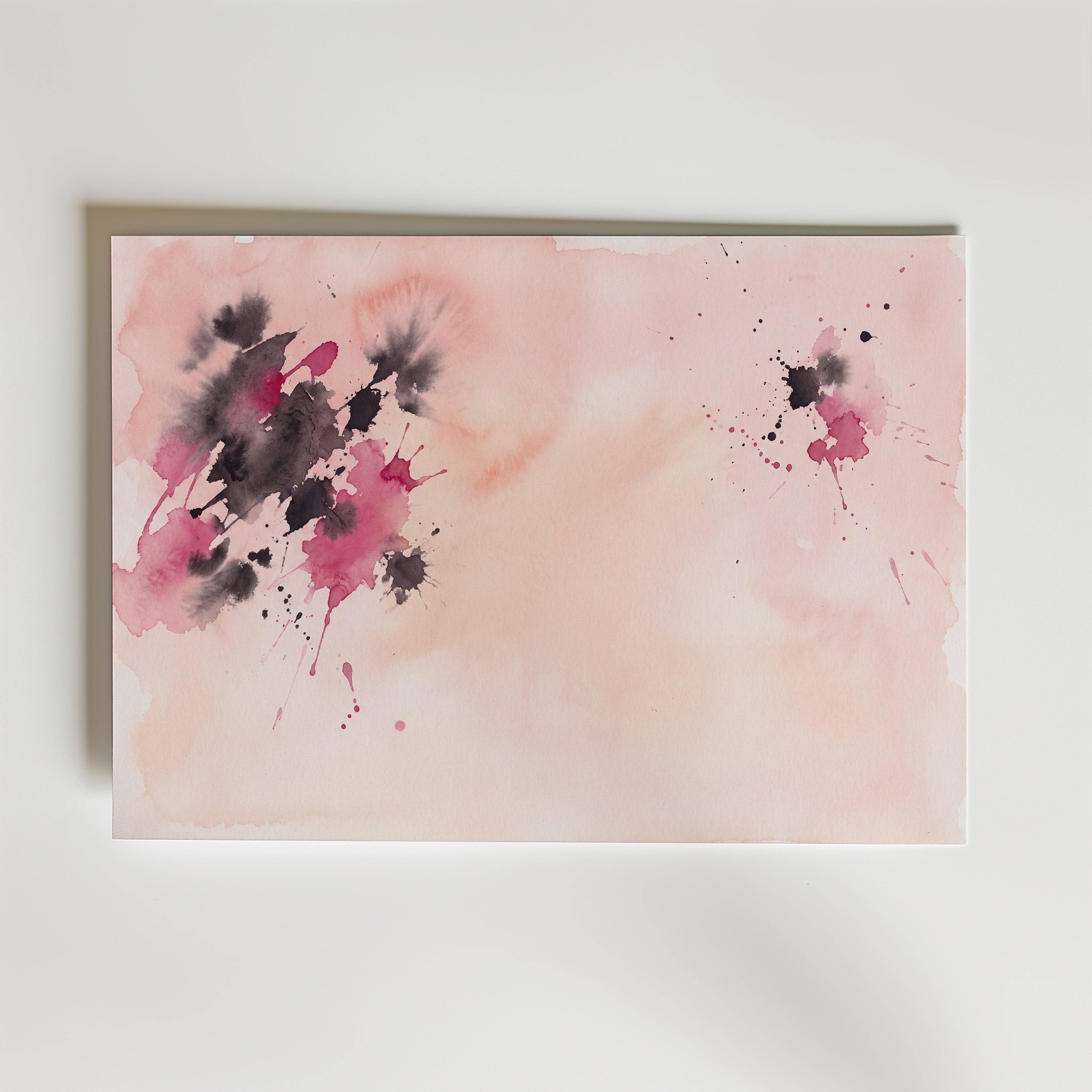 Blush Abstract Poster - Fine Art Poster 100x140 cm Utan passepartout