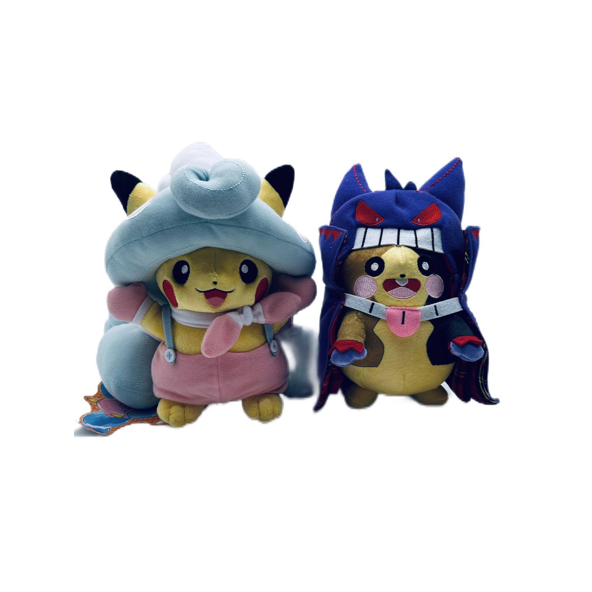 Morpeko Cosplay Gengar Plyschleksaker Kawaii Anime Pikachu Plyschdocka Tecknad Söt Tomte Gosedjur Halloweenpresent för Barn