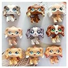 LPS Cocker Spaniel parti (slumpmässigt 3 st LPS husdjur och 6 st LPS tillbehör) leksaker sällsynt figurpaket gammal LPS-pack barn pojkar flickor present