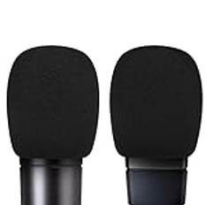 Musiin Microphone Foam Windscreen Compatible with AKG P120, P220, P420, P820, C3000, C414 XLS, C414 XLII Microphone Antipop Foam Cover, Sponge Foam Filter, Mic Wind Cover (Black) 2 Pack