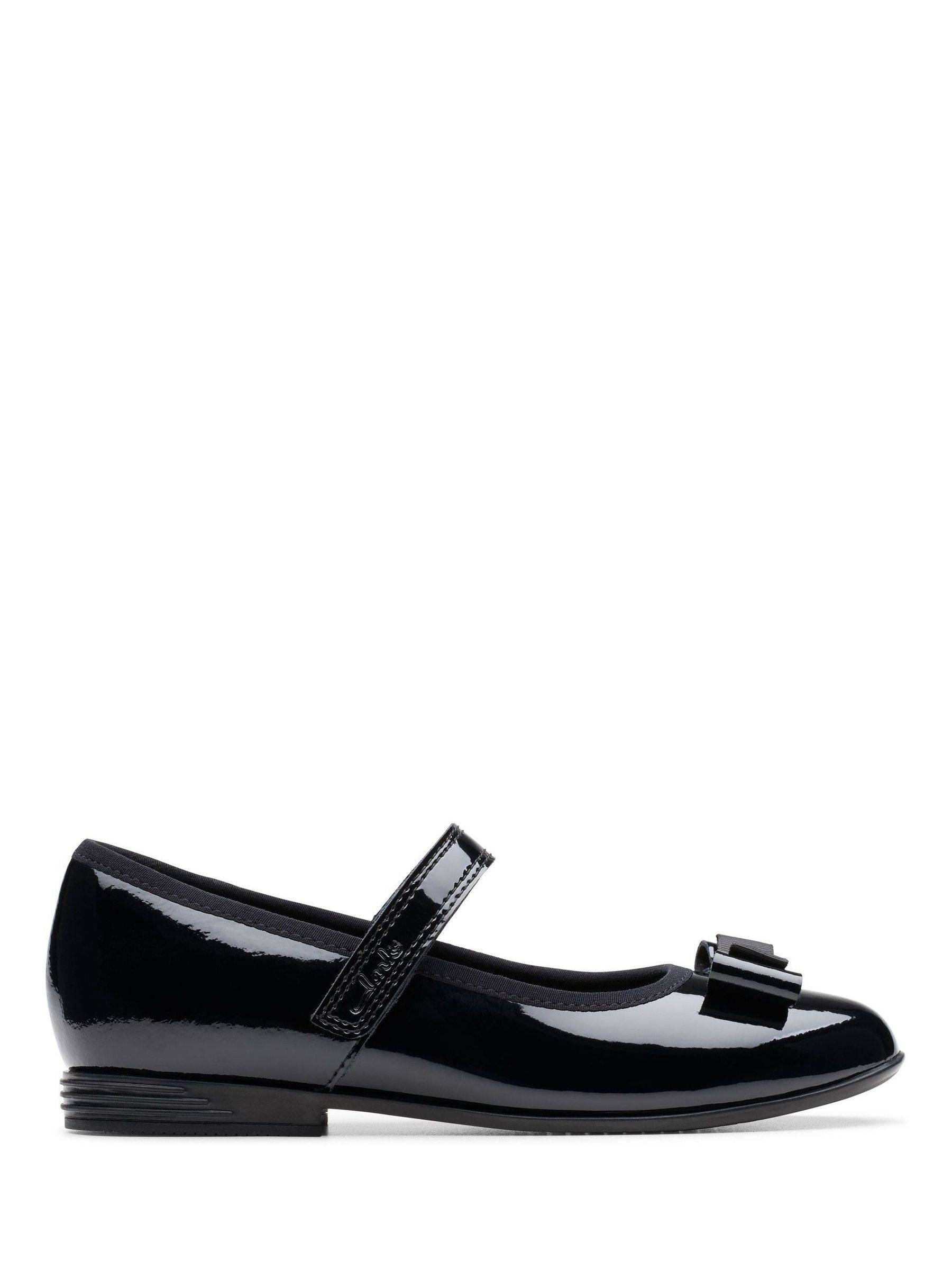 Clarks Clarks Black Older Patent Finja Tap Shoes - EU 32.5 E (UK 13.5 E)