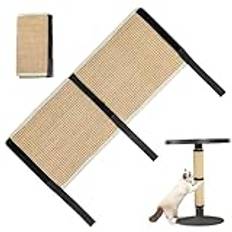 Cat Scratch Pad, 10x25 tum Linen Cat Scratching Mat, återanvändbar sisal kattskrapmatta för att skydda soffstolbenen och mattan Kattungetillbehör