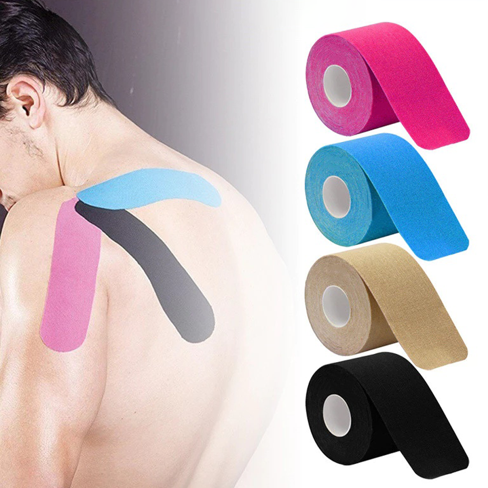 Sports Kinesio Tape Muscle Kinesiology Elastic Knee Pain Relief Strain Patch Athletic Recovery Stickers Fitness Bandages