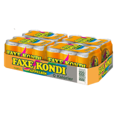 Faxe Kondi Appelsin - Nul Kalorier 24 x 33 cl dåse