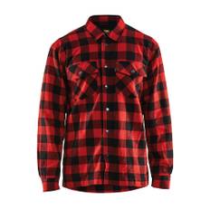 Fodrad Flanellskjorta Blåkläder | Herr - Röd/Svart - 3XL