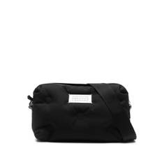 Maison Margiela, Taske, Herre, Sort, ONE SIZE, Læder, Sort læder Bum Bag med Logo Patch