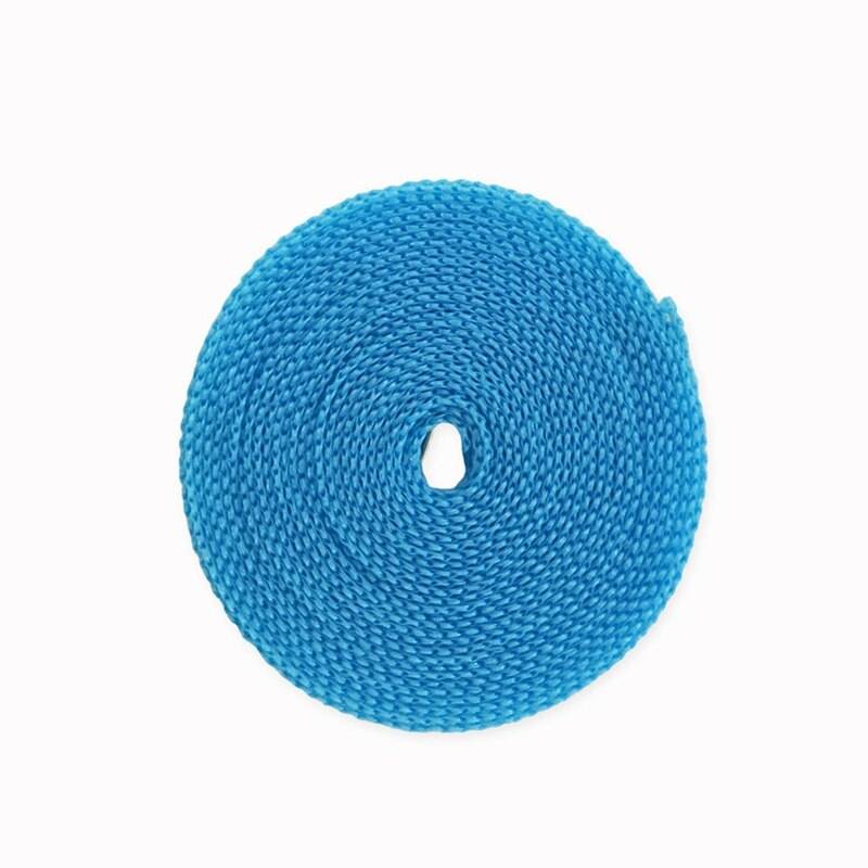 Bärbar anti-slip klädstreck staket-klädstreck torkning utomhus resor klädstreck - Blå / 3m